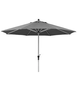 Schneider Premium Sonnenschirm Monaco, Granitgrau, Rund, Ca. Ø350 Cm