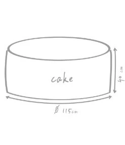 Outbag Outdoor-Sitzsack Cake Fabric -Gartenmöbel Verkauf 3491230 WE DE 002 CakePlusMud