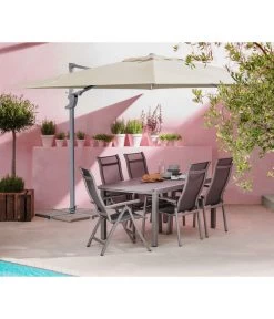 Dehner Ampelschirm Zypern, Quadratisch, Ca. B300/T300 Cm -Gartenmöbel Verkauf 4055109 WE MO 001 AmpelschirmZypernCremeNeu