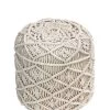 Dehner Pouf Tessa, Ca. Ø45/H35 Cm -Gartenmöbel Verkauf 6667885 WE FS 001 PoufTessaBeigeD35H45