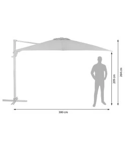 Dehner Ampelschirm Zypern, Quadratisch, Ca. B300/T300 Cm -Gartenmöbel Verkauf 6703094 WE BG 001 AmpelschirmZypernEckig
