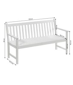 Dehner Bank Mykonos, 3-Sitzer -Gartenmöbel Verkauf 6713267 WE BG 001 BankMykonos3erWeiss