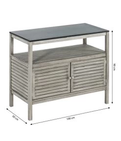 Dehner Doppelschrank Southampton, Ca. B100/H90/T50 Cm -Gartenmöbel Verkauf 6713705 WE BG 001 SchrankSouthampton100Grau