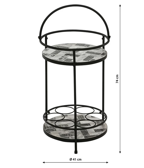 Dehner Mosaikbeistelltisch Letizia, Ca. Ø41/H74 Cm 3 Dehner Mosaikbeistelltisch Letizia, Ca. Ø41/H74 Cm – Bild 2